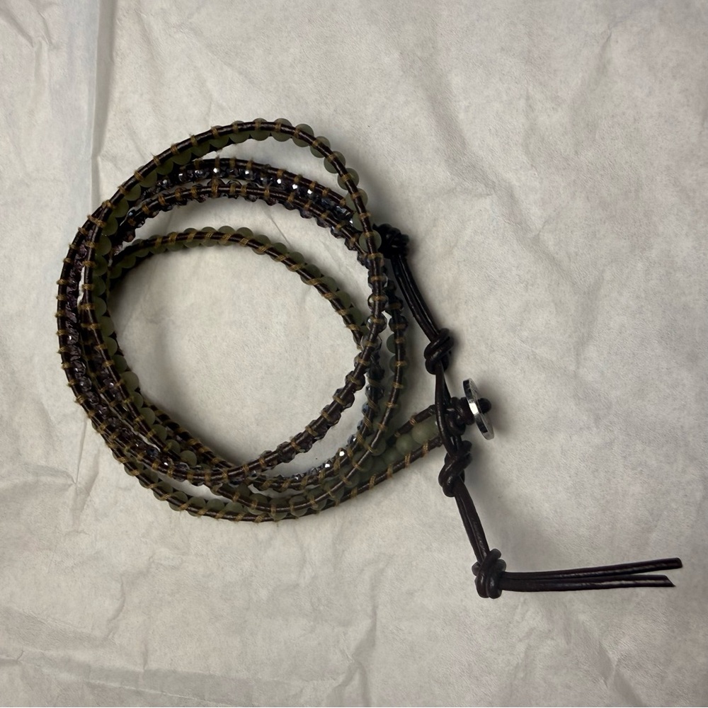 Victoria Emerson Leather Beaded Wrap Bracelet - Picture 6 of 9